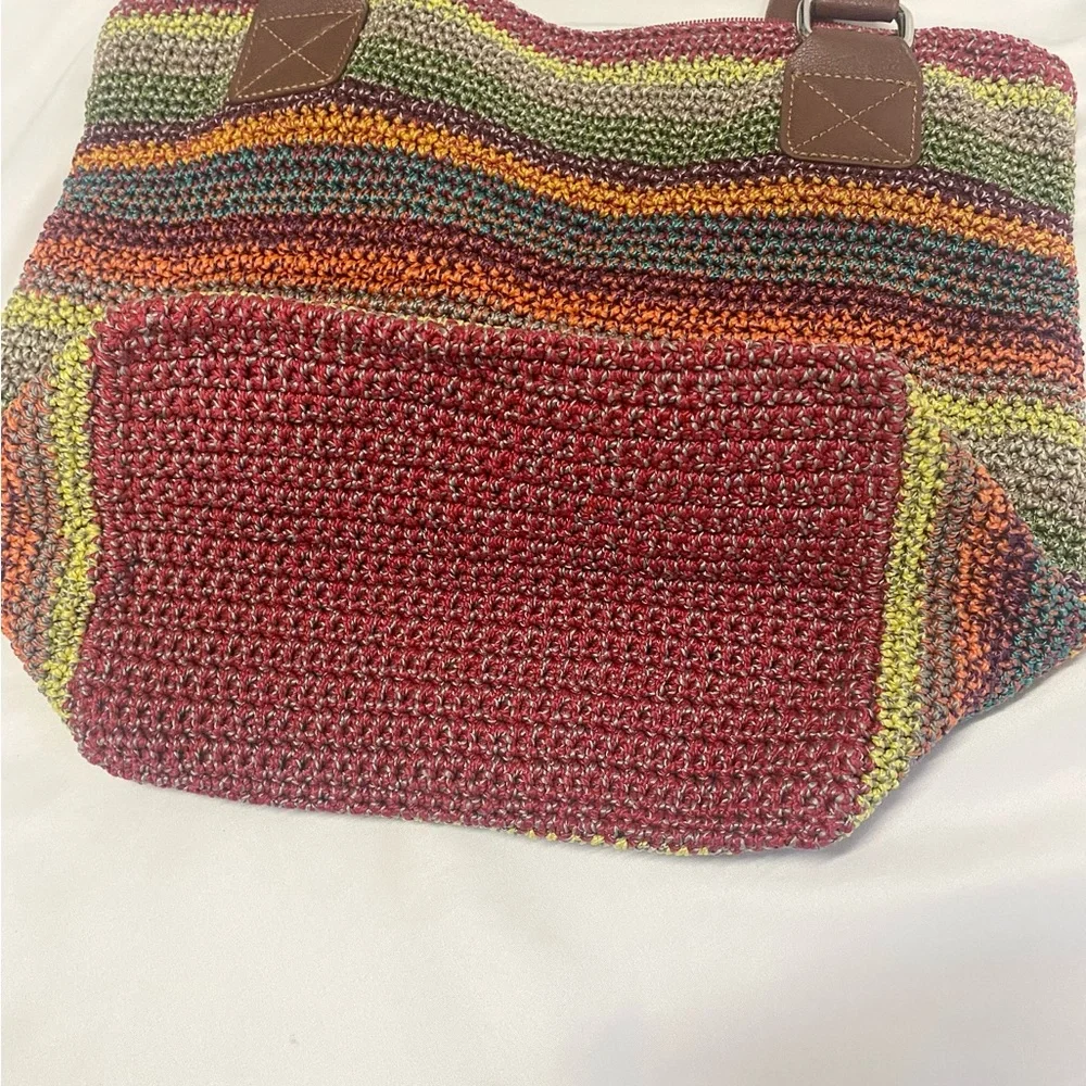 The Sak Multicolor Striped Cambria Crochet Tote Bag - Picture 3 of 11